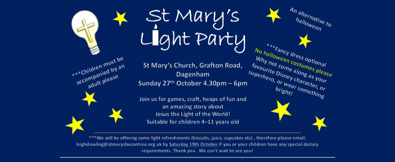 October Light Party at St Mary's Church